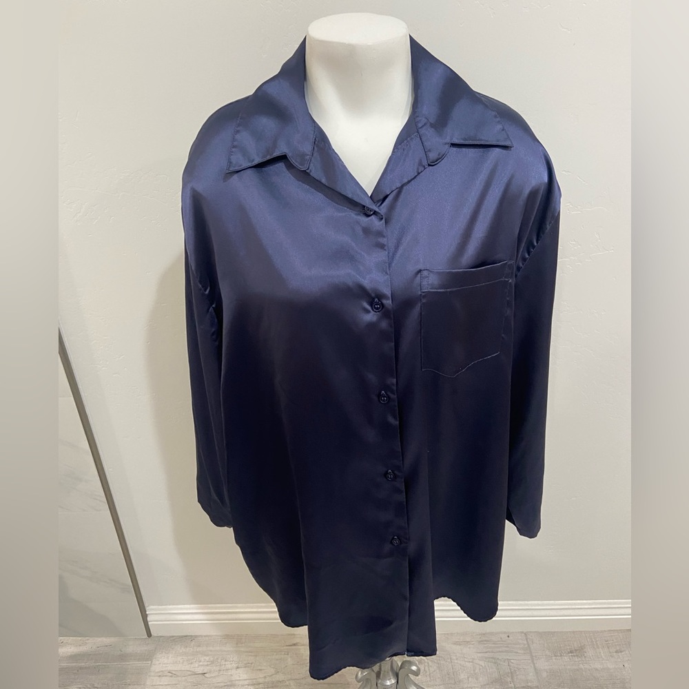 Victoria’s Secret Navy PJ Pajamas nightshirt Size Large